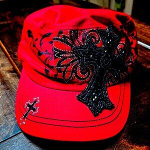 Keethos Red Cowgirl Cross Hat